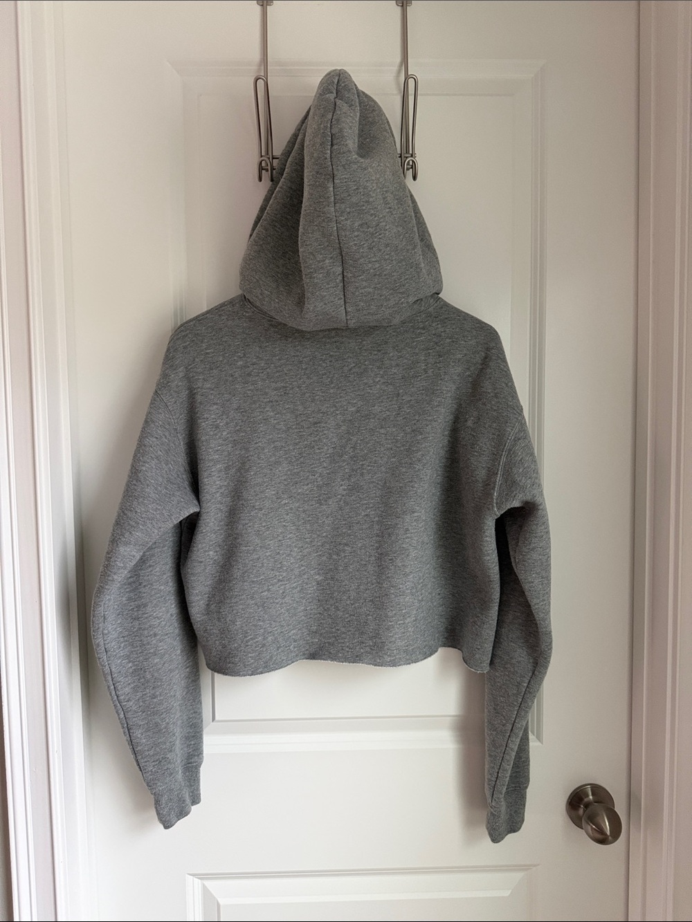 WILD FABLE Cropped Gray Drawstring Fleece Hoodie - Picture 11 of 15
